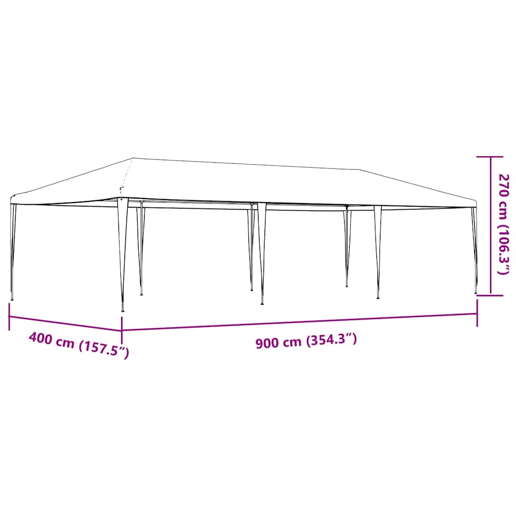 Party Tent 4x9 m Blue