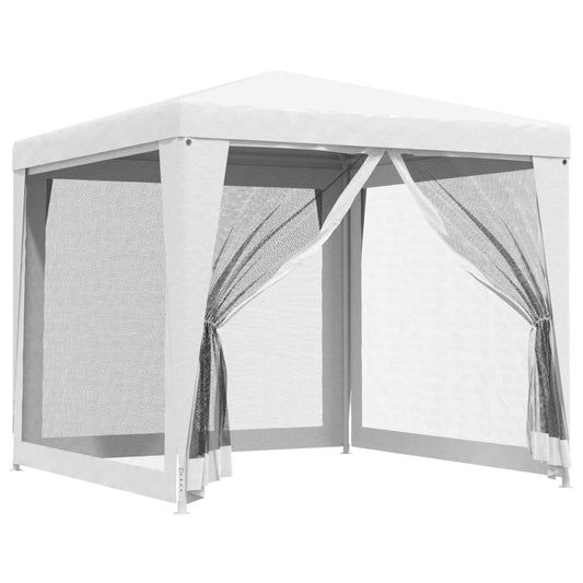 Party Tent with 4 Mesh Sidewalls 2.5x2.5 m White Party Tent with 4 Mesh Sidewalls 2.5x2.5 m White