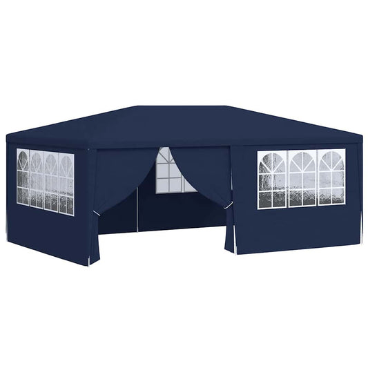 Professional Party Tent with Side Walls 4x6 m Blue 90 g/m? Professional Party Tent with Side Walls 4x6 m Blue 90 g/m?
