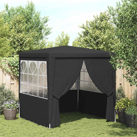 Professional Party Tent with Side Walls 2x2 m Anthracite 90 g/m? Professional Party Tent with Side Walls 2x2 m Anthracite 90 g/m?