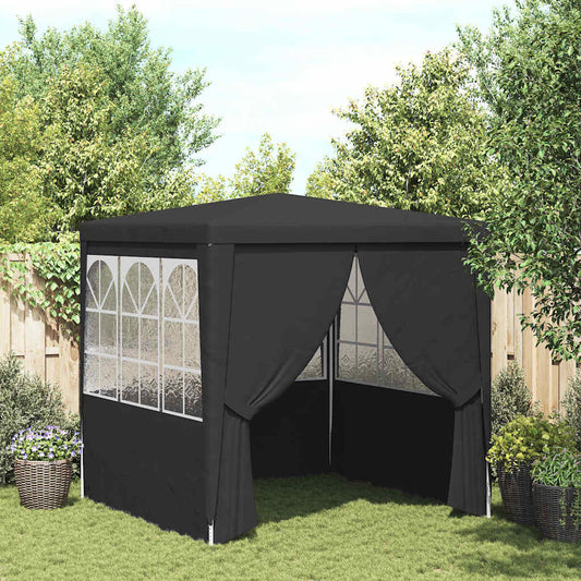 Professional Party Tent with Side Walls 2x2m Anthracite 90 g/m² Professional Party Tent with Side Walls 2x2m Anthracite 90 g/m²