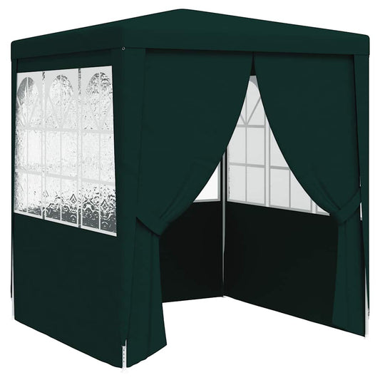 Professional Party Tent with Side Walls 2.5x2.5 m Green 90 g/m² Professional Party Tent with Side Walls 2.5x2.5 m Green 90 g/m²