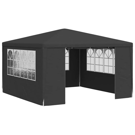 Professional Party Tent with Side Walls 4x4 m Anthracite 90 g/m? Professional Party Tent with Side Walls 4x4 m Anthracite 90 g/m?