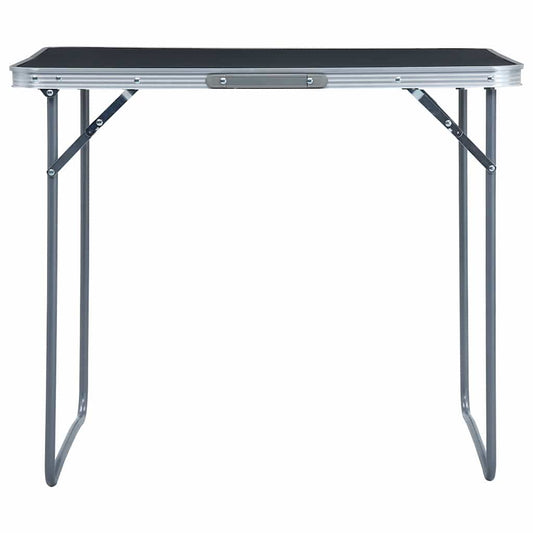 48171 vidaXL Foldable Camping Table with Metal Frame 80x60 cm Grey 48171 vidaXL Foldable Camping Table with Metal Frame 80x60 cm Grey