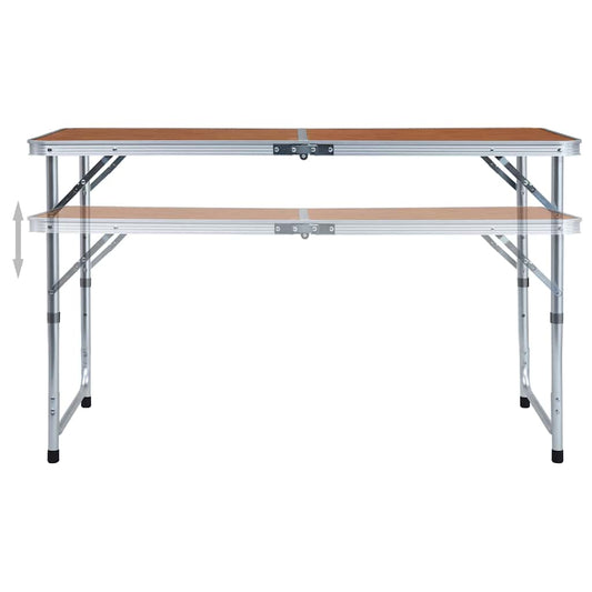 48172 vidaXL Foldable Camping Table Aluminium 120x60 cm 48172 vidaXL Foldable Camping Table Aluminium 120x60 cm