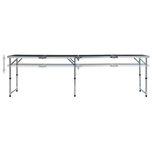 48177 vidaXL Foldable Camping Table Grey Aluminium 240x60 cm 48177 vidaXL Foldable Camping Table Grey Aluminium 240x60 cm