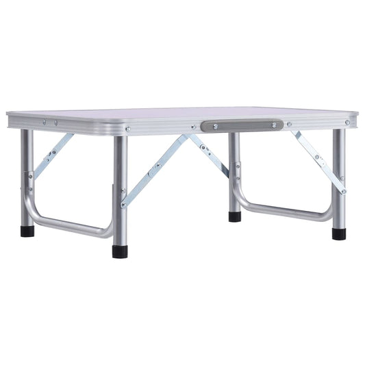 Folding Camping Table White Aluminium 60x45 cm Folding Camping Table White Aluminium 60x45 cm