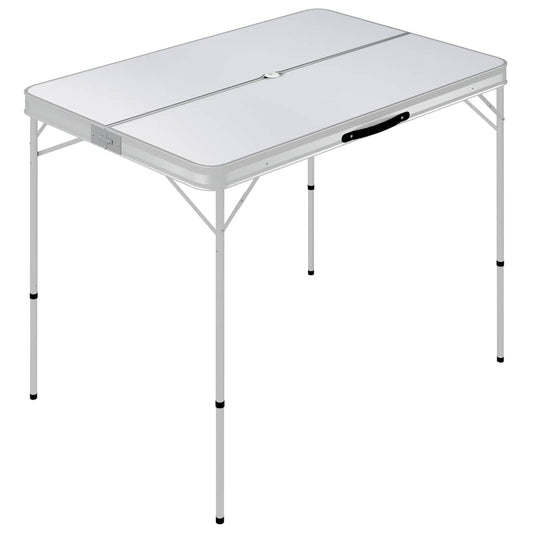 48181 vidaXL Folding Camping Table with 2 Benches Aluminium White 48181 vidaXL Folding Camping Table with 2 Benches Aluminium White