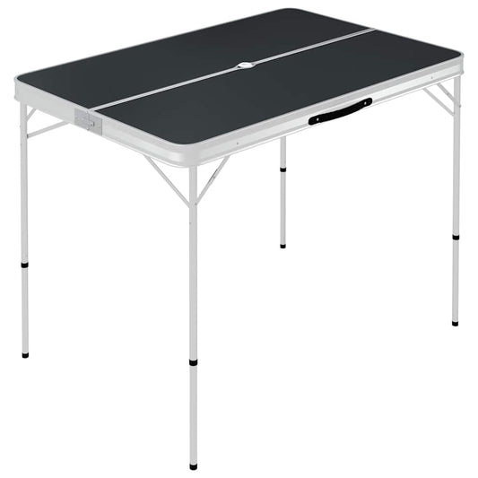 48183 vidaXL Folding Camping Table with 2 Benches Aluminium Grey 48183 vidaXL Folding Camping Table with 2 Benches Aluminium Grey
