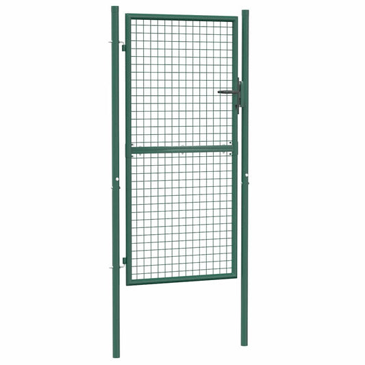 Fence Gate Steel 100x175 cm Green Fence Gate Steel 100x175 cm Green
