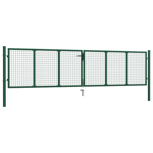 Mesh Garden Gate Steel 400x100 cm Green Mesh Garden Gate Steel 400x100 cm Green