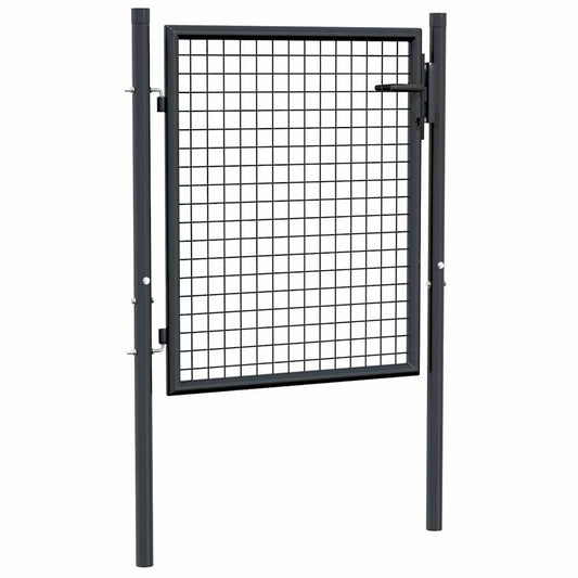 145771 vidaXL Mesh Garden Gate Galvanised Steel 100x75 cm Grey 145771 vidaXL Mesh Garden Gate Galvanised Steel 100x75 cm Grey