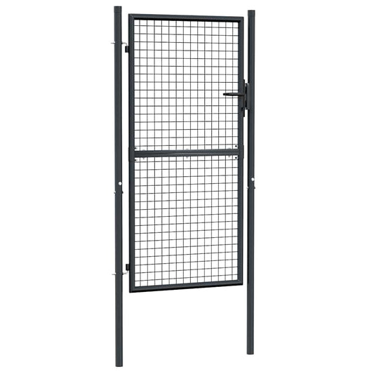 145774 vidaXL Mesh Garden Gate Galvanised Steel 100x175 cm Grey 145774 vidaXL Mesh Garden Gate Galvanised Steel 100x175 cm Grey