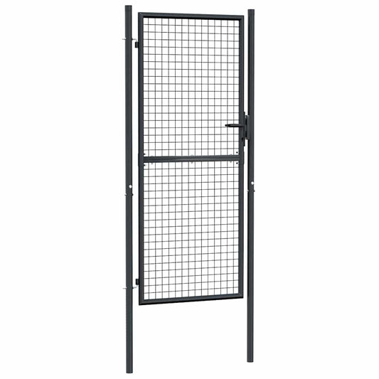 Mesh Garden Gate Galvanised Steel 100x200 cm Grey Mesh Garden Gate Galvanised Steel 100x200 cm Grey