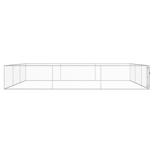 Outdoor Dog Kennel Galvanised Steel 6x6x1 m Outdoor Dog Kennel Galvanised Steel 6x6x1 m