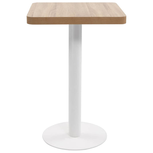 Bistro Table Light Brown 50x50 cm MDF Bistro Table Light Brown 50x50 cm MDF