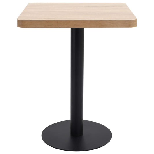 Bistro Table Light Brown 60X60 cm MDF Bistro Table Light Brown 60X60 cm MDF