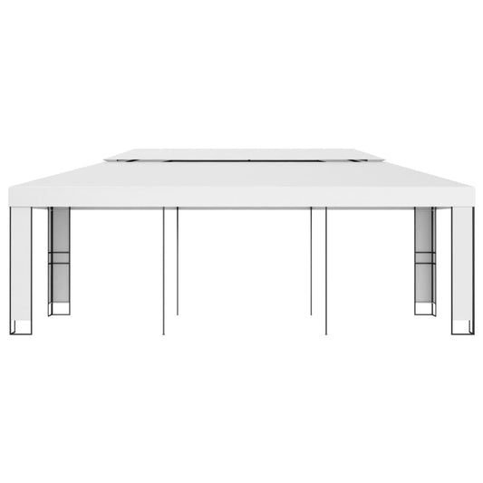 Gazebo with Double Roof 3x6 m White Gazebo with Double Roof 3x6 m White