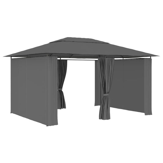 47960 vidaXL Garden Marquee with Curtains 4x3 m Anthracite 47960 vidaXL Garden Marquee with Curtains 4x3 m Anthracite