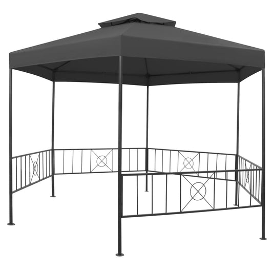 Garden Gazebo | Anthracite | Powder-coated steel | Large Garden Gazebo | Anthracite | Powder-coated steel | Large