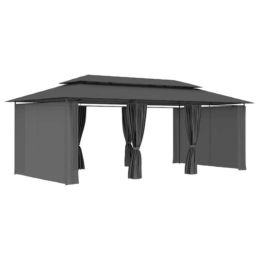 47966 vidaXL Gazebo with Curtains 600x298x270 cm Anthracite 47966 vidaXL Gazebo with Curtains 600x298x270 cm Anthracite