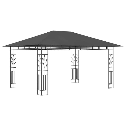 Gazebo with Mosquito Net 4x3x2.73 m Anthracite 180 g/m² Gazebo with Mosquito Net 4x3x2.73 m Anthracite 180 g/m²