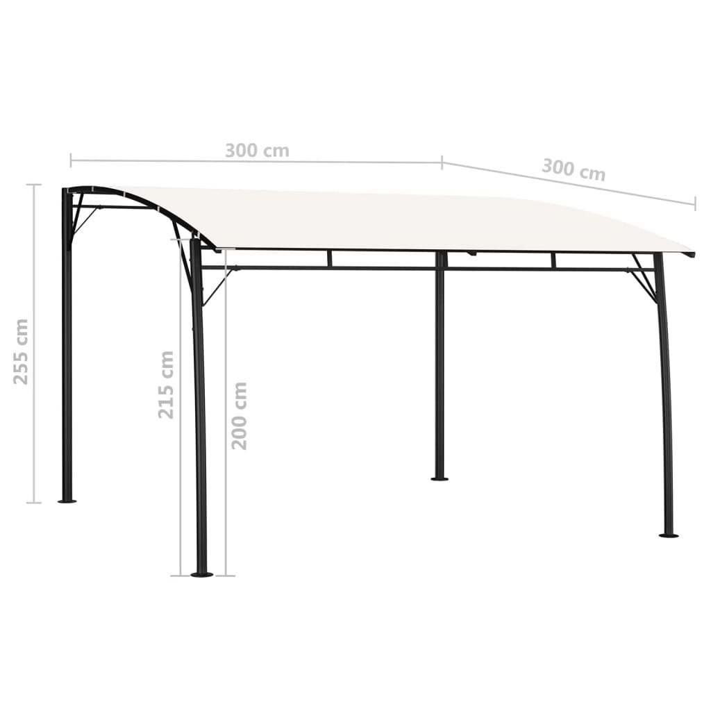 Sunshade awnings 3 x 3 x 2.55 m Cream