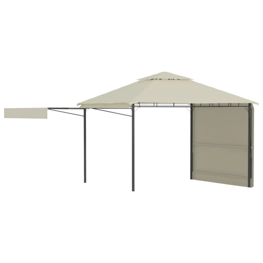 Gazebo with Double Extended Roofs 3x3x2.75 m Cream 180 g/m² Gazebo with Double Extended Roofs 3x3x2.75 m Cream 180 g/m²