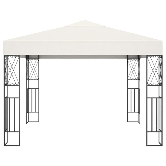 Gazebo 3x3 m Cream Fabric Gazebo 3x3 m Cream Fabric