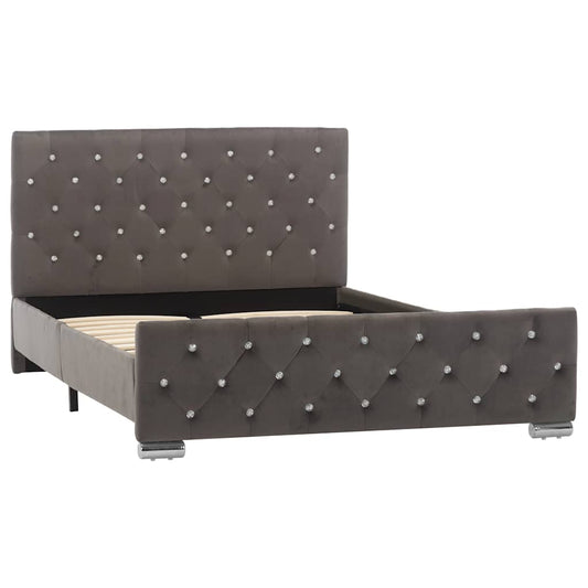 Bed Frame without Mattress Grey Fabric 120x200cm Bed Frame without Mattress Grey Fabric 120x200cm