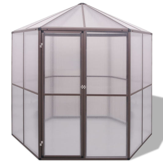 Greenhouse | Brown | Aluminium frame | Big enough for hobby gardening Greenhouse | Brown | Aluminium frame | Big enough for hobby gardening