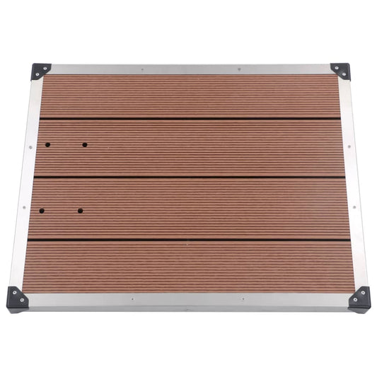 Outdoor Shower Tray WPC Stainless Steel 80x62 cm Brown Outdoor Shower Tray WPC Stainless Steel 80x62 cm Brown