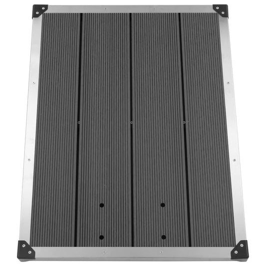 Outdoor Shower Tray WPC Stainless Steel 80x62 cm Grey Outdoor Shower Tray WPC Stainless Steel 80x62 cm Grey