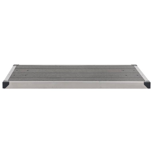 Outdoor Shower Tray WPC Stainless Steel 110x62 cm Grey Outdoor Shower Tray WPC Stainless Steel 110x62 cm Grey