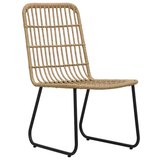 Garden Chairs 2 pcs Poly Rattan Oak Garden Chairs 2 pcs Poly Rattan Oak