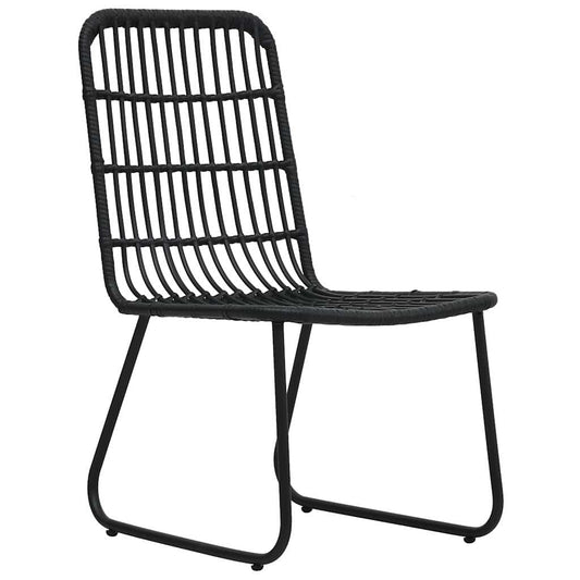 48584 vidaXL Garden Chairs 2 pcs Poly Rattan Black 48584 vidaXL Garden Chairs 2 pcs Poly Rattan Black
