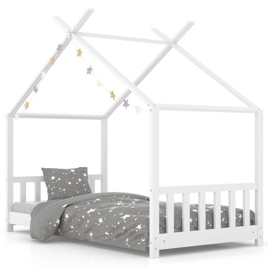 Kids Bed Frame White Solid Pine Wood 80x160 cm Kids Bed Frame White Solid Pine Wood 80x160 cm