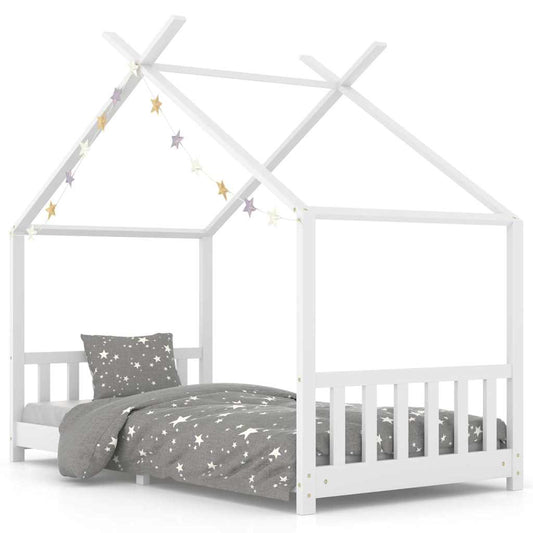 Kids Bed Frame White Solid Pine Wood 90x200 cm Kids Bed Frame White Solid Pine Wood 90x200 cm