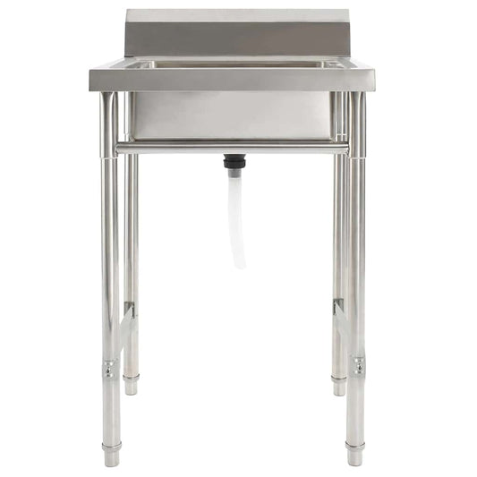 144290 vidaXL Kitchen Sink Single Basin Stainless Steel 144290 vidaXL Kitchen Sink Single Basin Stainless Steel