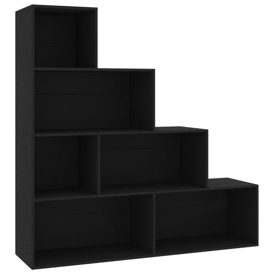 Book Cabinet/Room Divider Black 155x24x160 cm Engineered Wood Book Cabinet/Room Divider Black 155x24x160 cm Engineered Wood