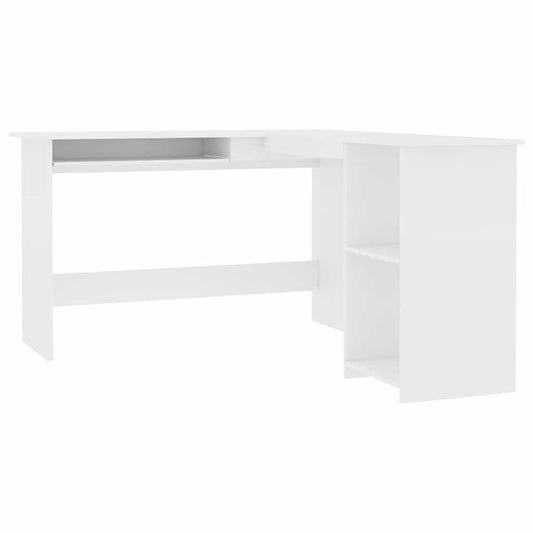 800747 vidaXL L-Shaped Corner Desk White 120x140x75 cm Engineered Wood 800747 vidaXL L-Shaped Corner Desk White 120x140x75 cm Engineered Wood