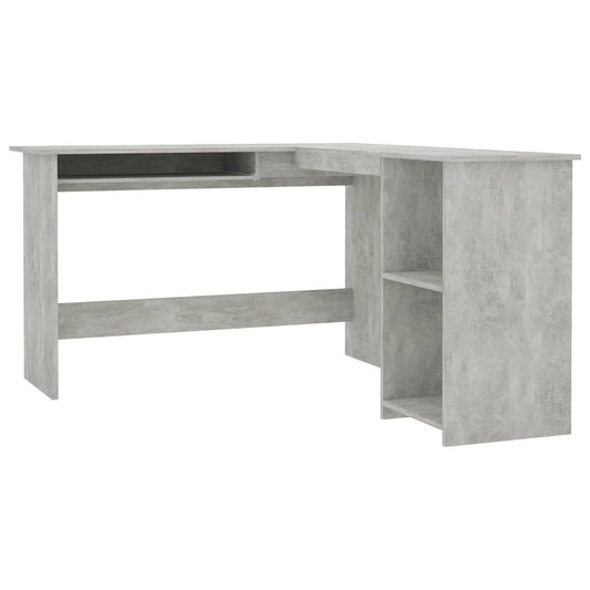 L-Shaped Corner Desk Concrete Grey 120x140x75 cm Engineered Wood L-Shaped Corner Desk Concrete Grey 120x140x75 cm Engineered Wood