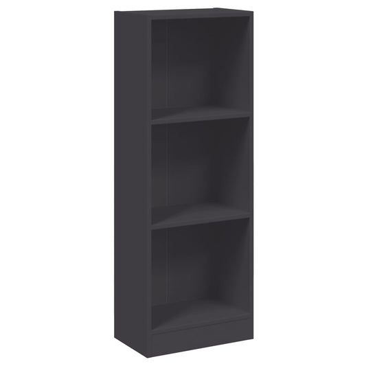 3-Tier Book Cabinet Grey 40x24x109 cm Engineered Wood 3-Tier Book Cabinet Grey 40x24x109 cm Engineered Wood