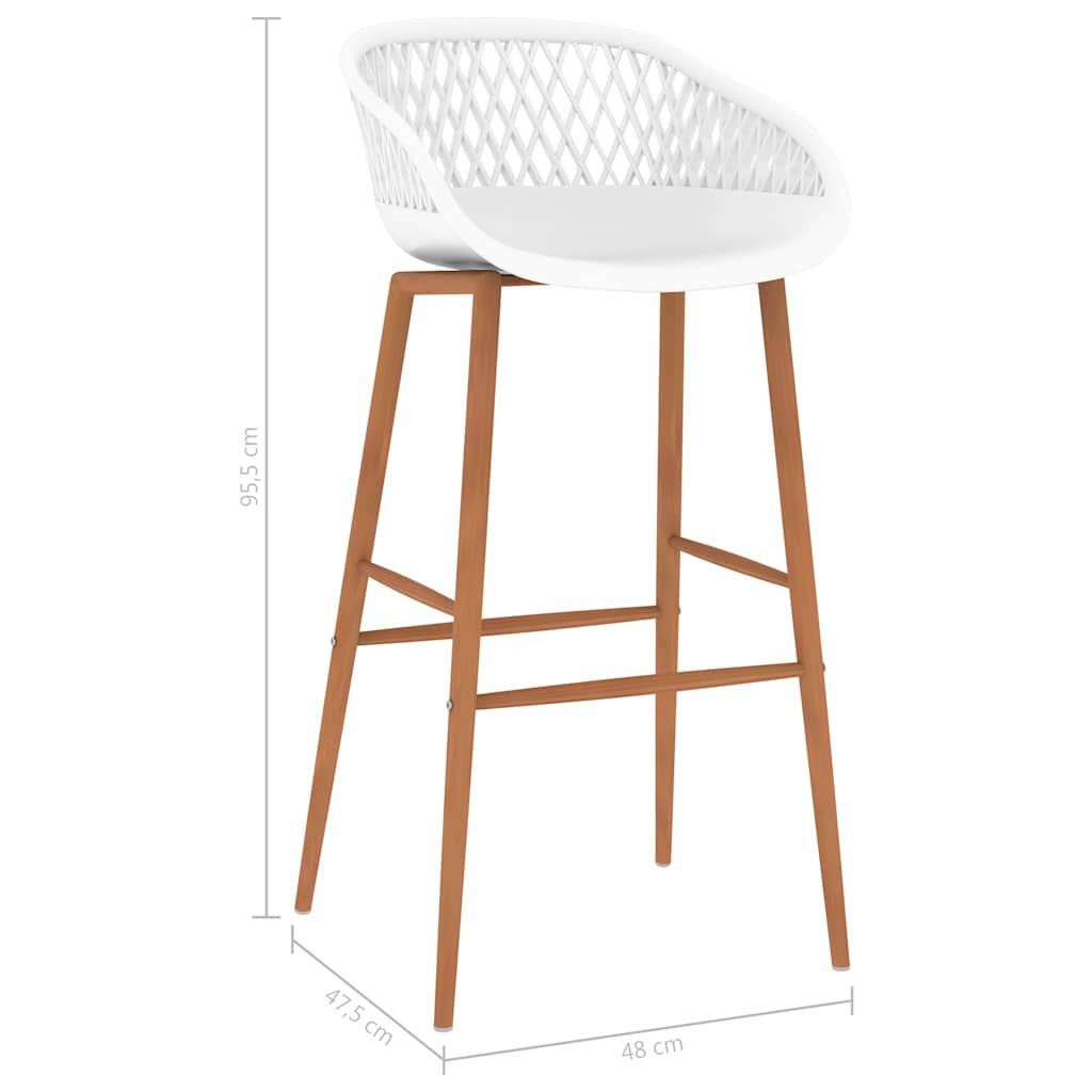 Bar Chairs 4 pcs White