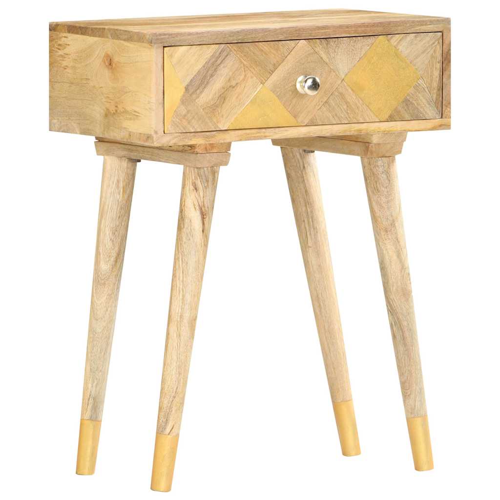 285857 vidaXL Bedside Cabinet 43x30x58 cm Solid Mango Wood