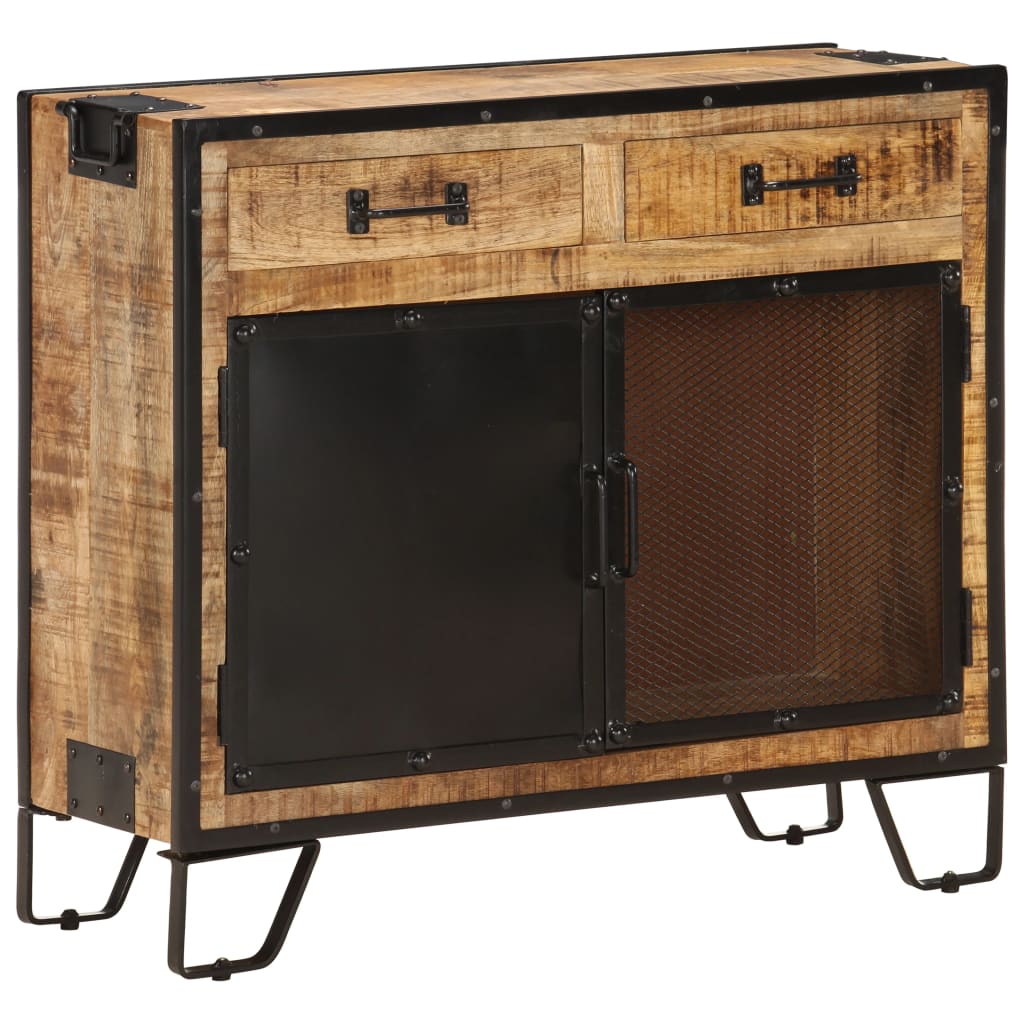 285893 vidaXL Sideboard 80x31x71 cm Solid Rough Mango Wood
