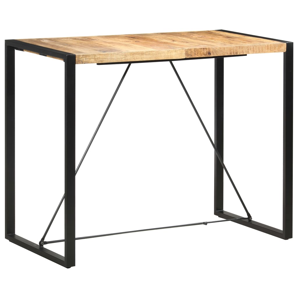 Bar Table | Mango Wood | Solid Mango Wood, Steel | Large | Industrial