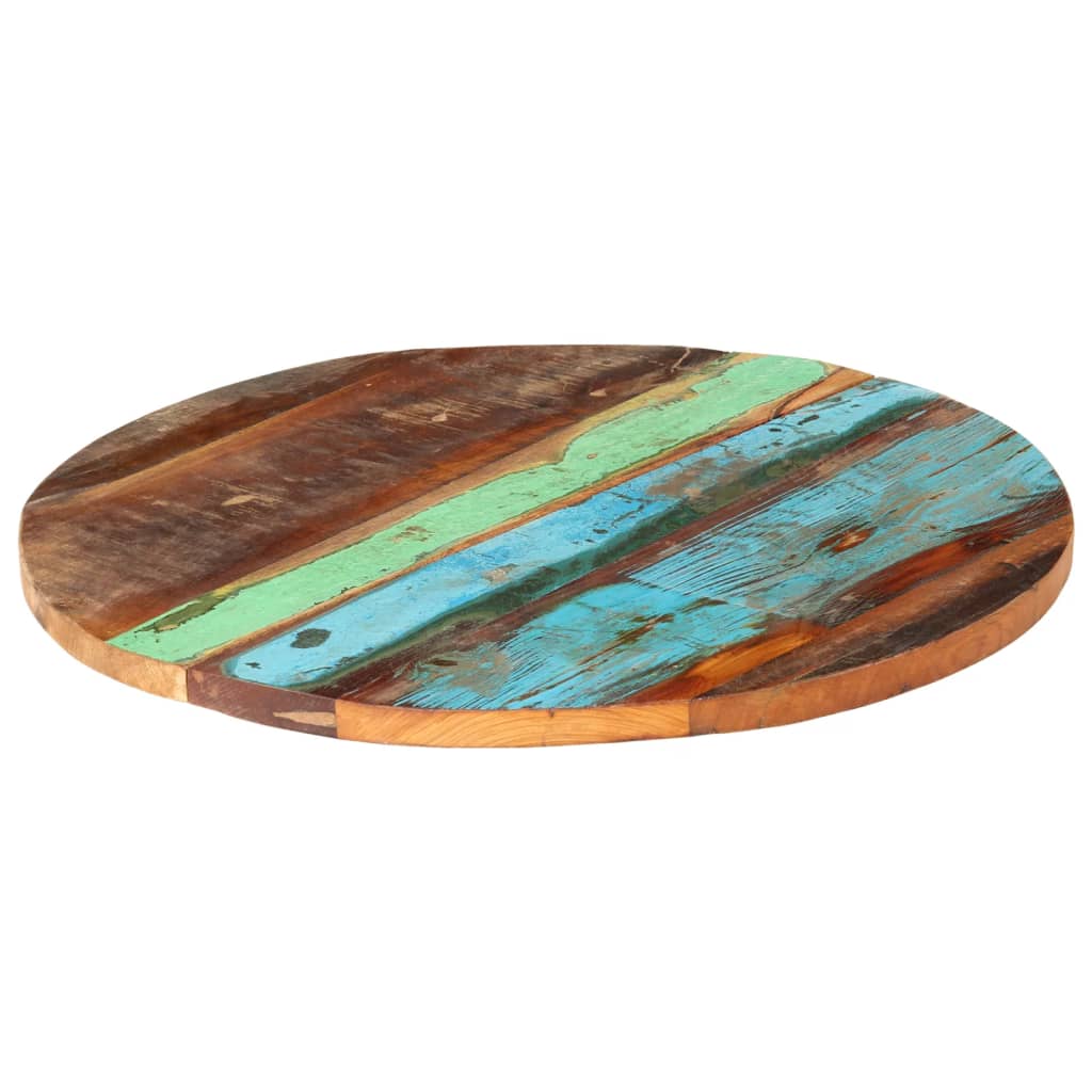 286038 vidaXL Round Table Top 60 cm 25-27 mm Solid Reclaimed Wood