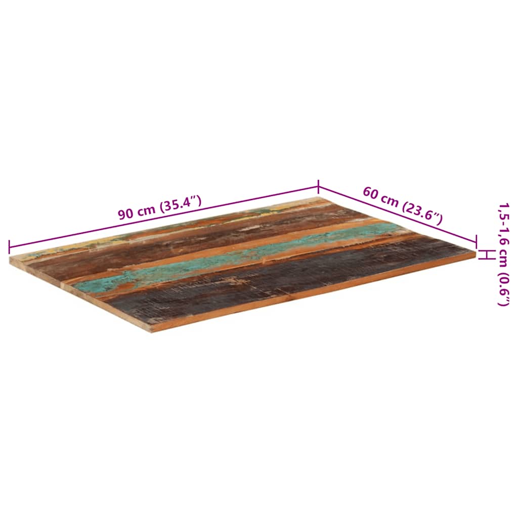 Table Top | Unique due to reclaimed wood | Solid tropical reclaimed wood