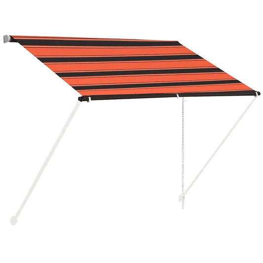 Retractable Awning 100x150 cm Orange and Brown Retractable Awning 100x150 cm Orange and Brown